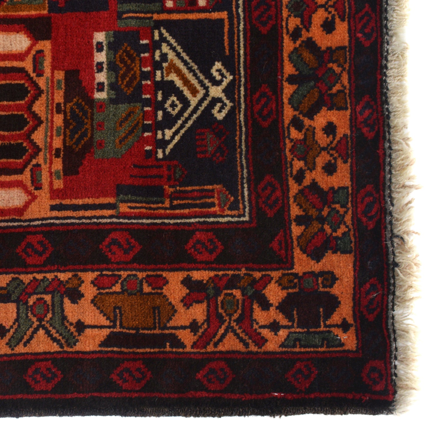 Baluchi Rug Handmade Multi Prayer Design 3x5 ft