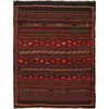 Laghari Kilim Area Rug Handmade Multi Geometric 4x7 ft