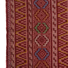 Laghari Kilim Area Rug Handmade Pink Geometric 4x7 ft