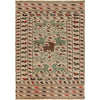 Soumak Kilim Area Rug Handmade White Pictorial 4x6 ft