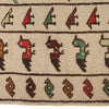 Soumak Kilim Area Rug Handmade White Pictorial 4x6 ft