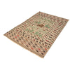 Soumak Kilim Area Rug Handmade White Pictorial 4x6 ft
