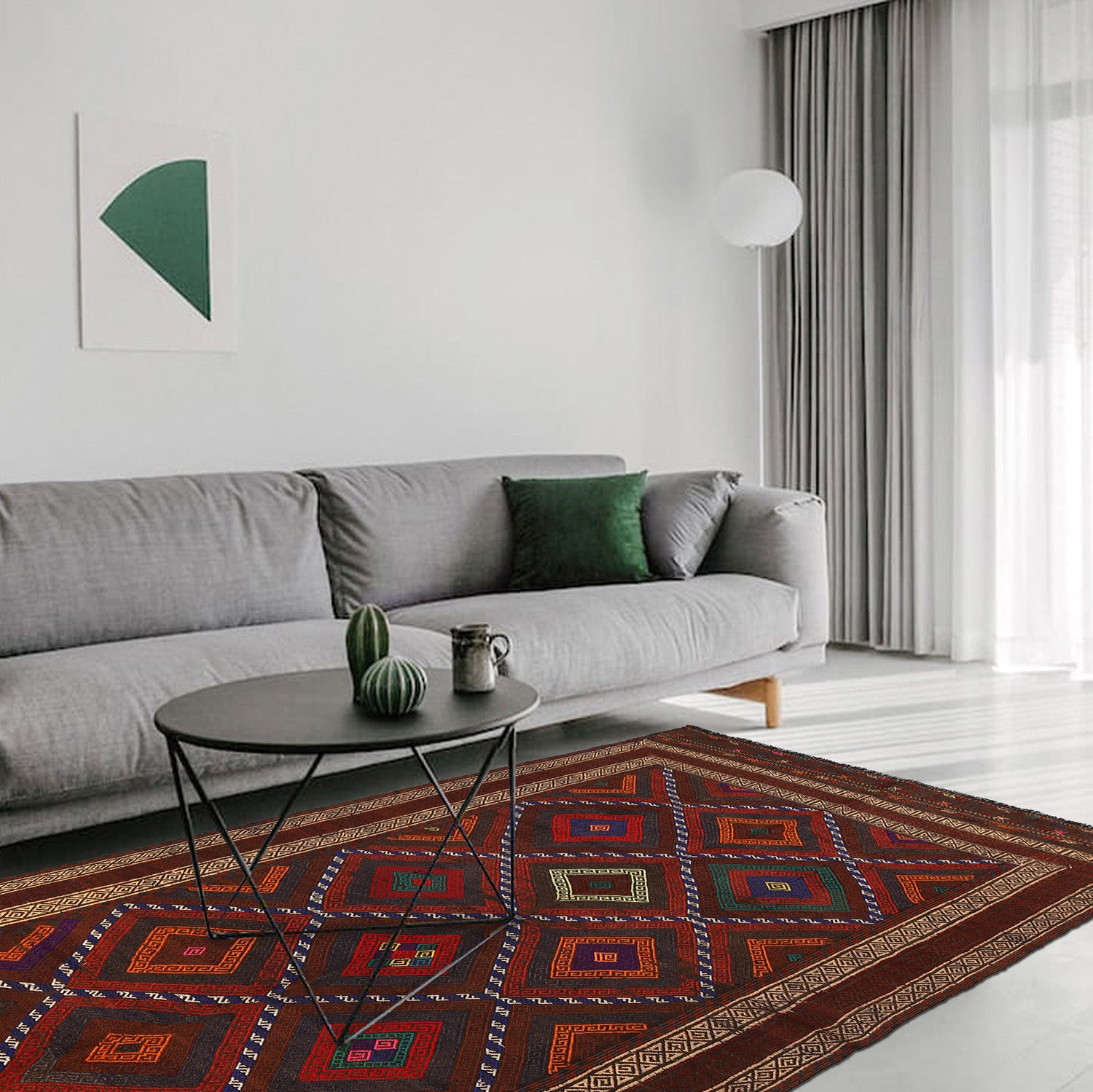 Suzuni Kilim Runner Handmade Multi 6x9 ft