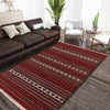 Laghari Kilim Area Rug Handmade Red Geometric 2x4 ft
