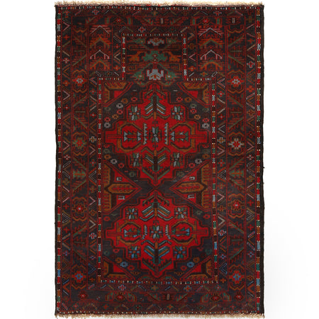 Baluchi Rug Handmade Multi Prayer Design 3x5 ft