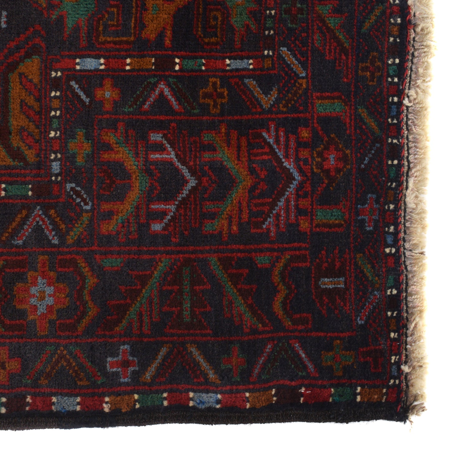 Baluchi Rug Handmade Multi Prayer Design 3x5 ft
