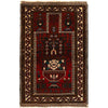 Baluchi Rug Handmade Red Prayer Design 3x5 ft
