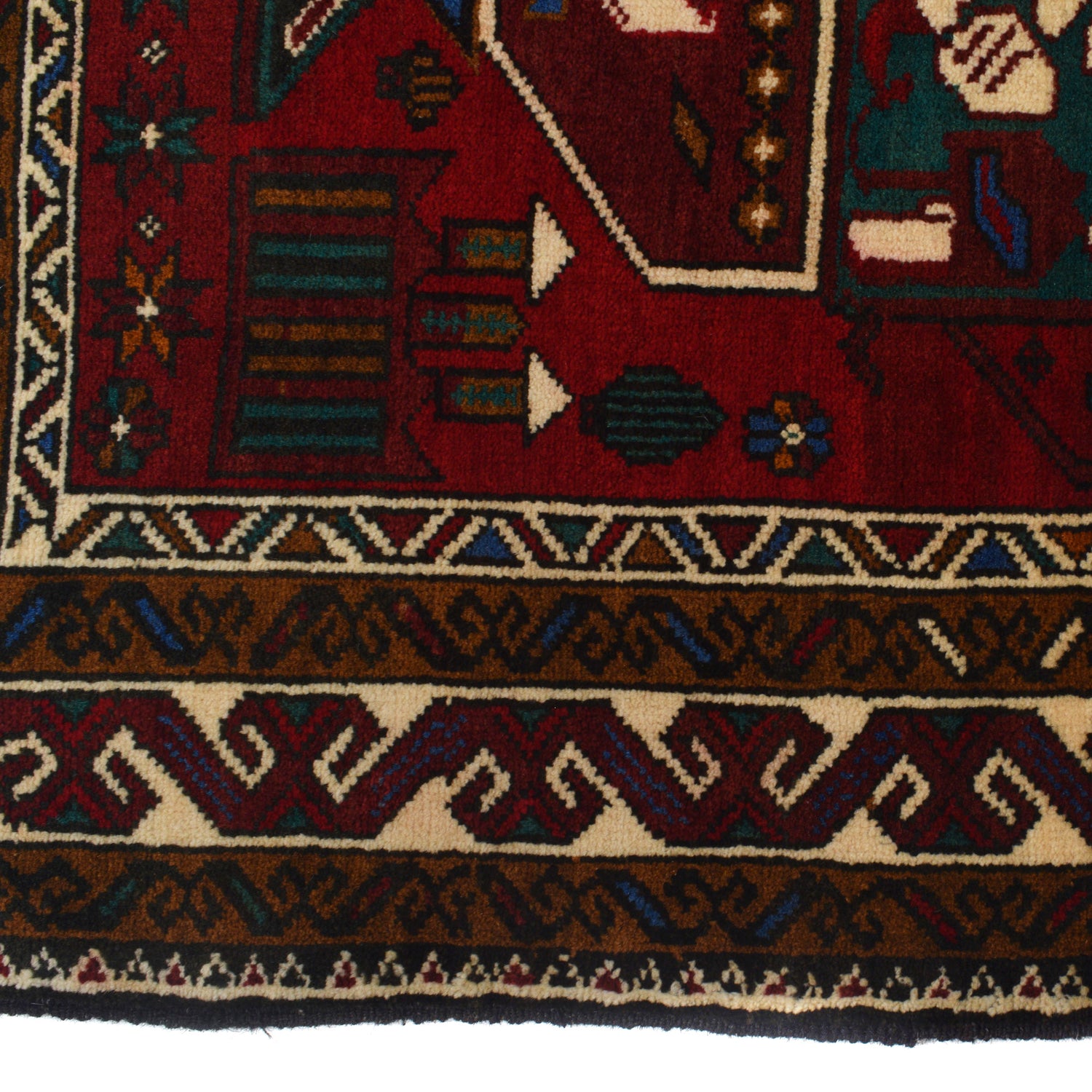 Baluchi Rug Handmade Red Prayer Design 3x5 ft
