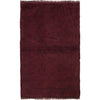 Overdyed Area Rug Handmade Purple Geometric 3x5 ft