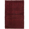 Overdyed Area Rug Handmade Purple Geometric 2x4 ft
