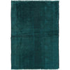 Overdyed Area Rug Handmade Blue Geometric 2x4 ft