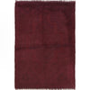 Overdyed Area Rug Handmade Purple Geometric 3x5 ft