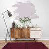 Overdyed Area Rug Handmade Purple Geometric 3x5 ft