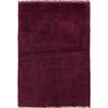 Overdyed Area Rug Handmade Purple Geometric 2x4 ft