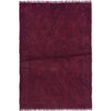 Overdyed Area Rug Handmade Purple Geometric 3x5 ft