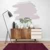 Overdyed Area Rug Handmade Purple Geometric 3x5 ft