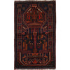 Baluchi Rug Handmade Multi Prayer Design 3x5 ft