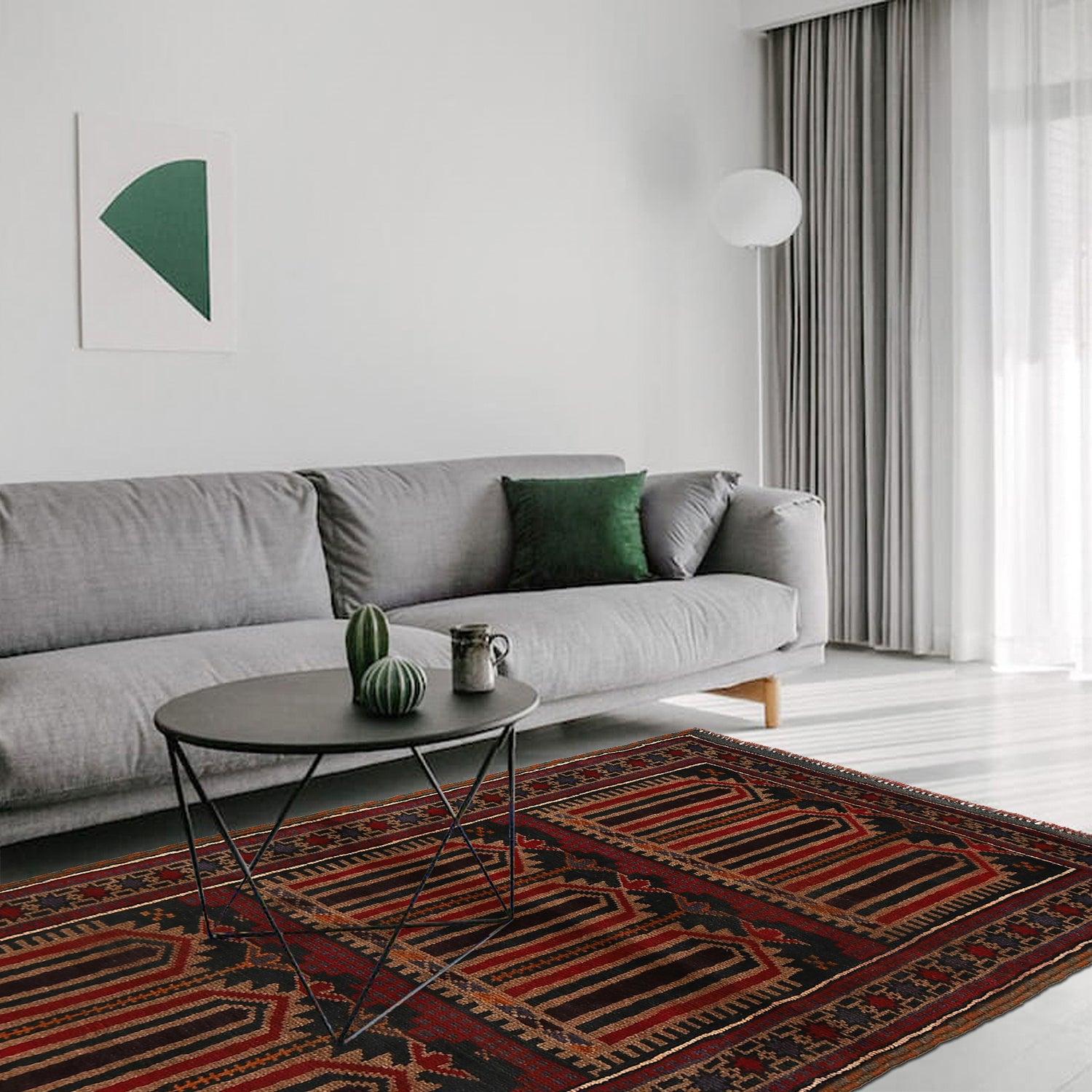 Baluchi Rug Handmade Multi Prayer Design 3x5 ft