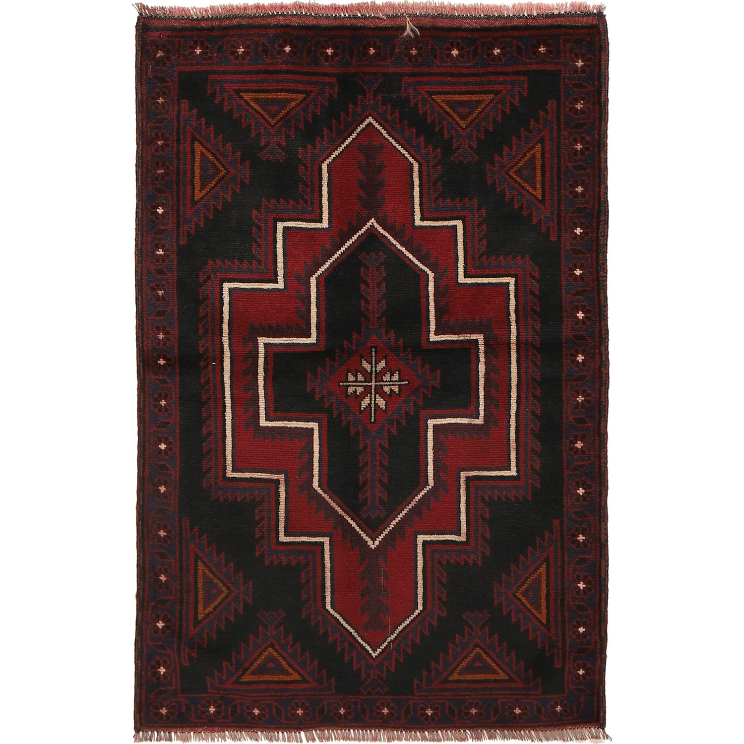 Baluchi Rug Handmade Multi Floral 2x4 ft