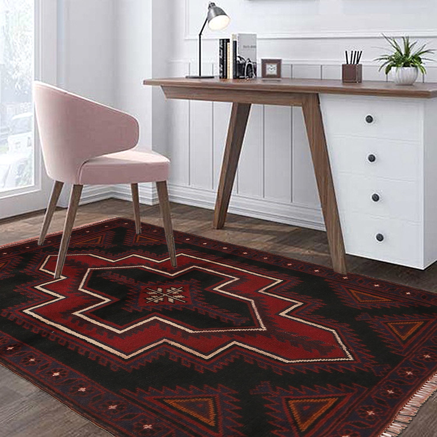 Baluchi Rug Handmade Multi Floral 2x4 ft