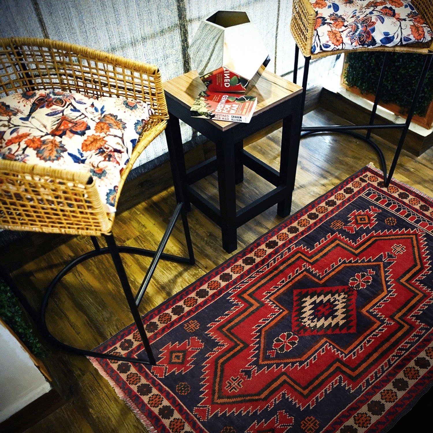 Baluchi Rug Handmade Multi Floral 3x5 ft