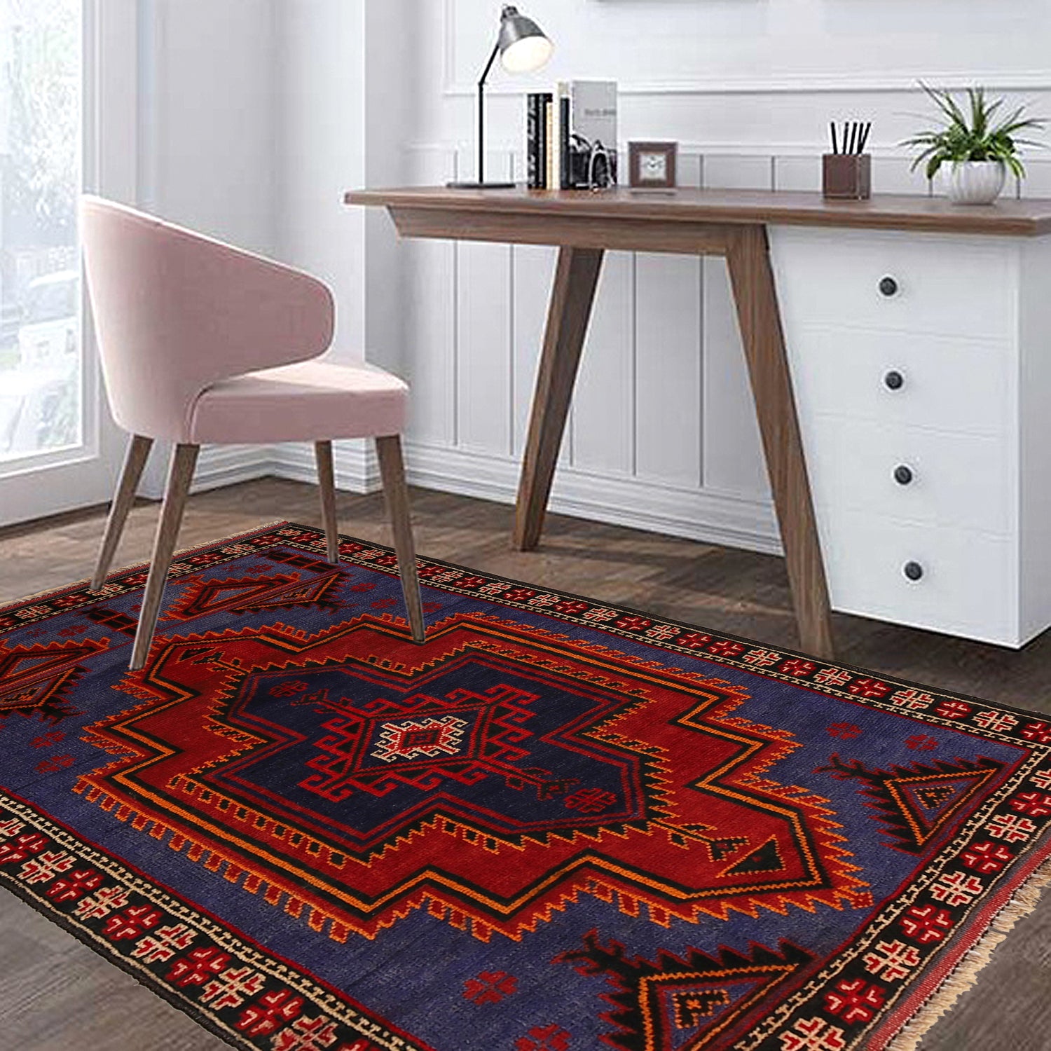 Baluchi Rug Handmade Multi Floral 3x5 ft