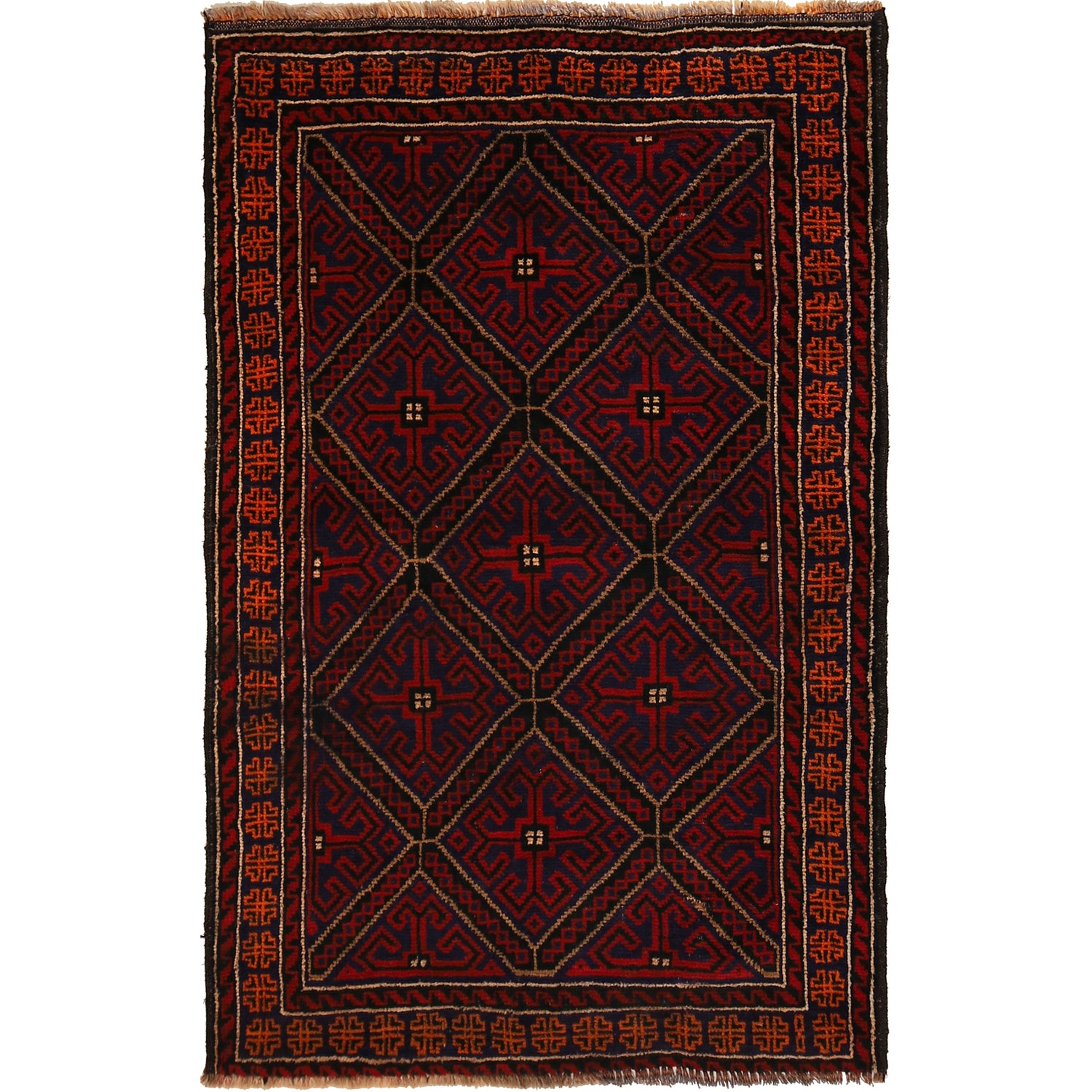 Baluchi Rug Handmade Multi Floral 3x5 ft