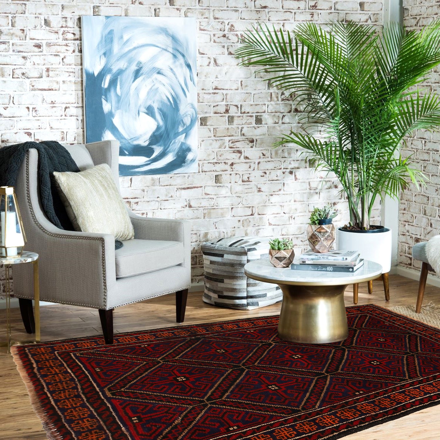 Baluchi Rug Handmade Multi Floral 3x5 ft