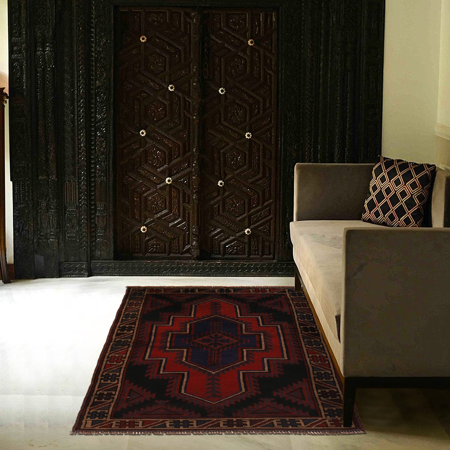 Baluchi Rug Handmade Multi Floral 3x5 ft
