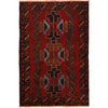 Baluchi Rug Handmade Red Geometric 2x4 ft