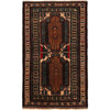 Baluchi Rug Handmade Multi Geometric 3x5 ft