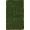 Overdyed Area Rug Handmade Green Geometric 2x4 ft