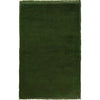 Overdyed Area Rug Handmade Green Geometric 3x5 ft