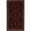 Baluchi Rug Handmade Red Floral 3x5 ft