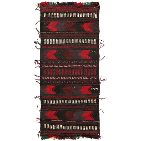 Table Sheet Runner Rug Handmade Multi Curvilinear 5' Runner