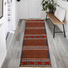 Table Sheet Runner Handmade Brown Curvilinear 5' Runner