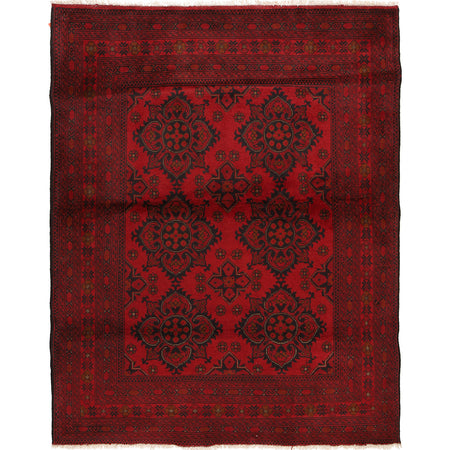 Khal Mohammadi Rug Handmade Red 4x7 ft