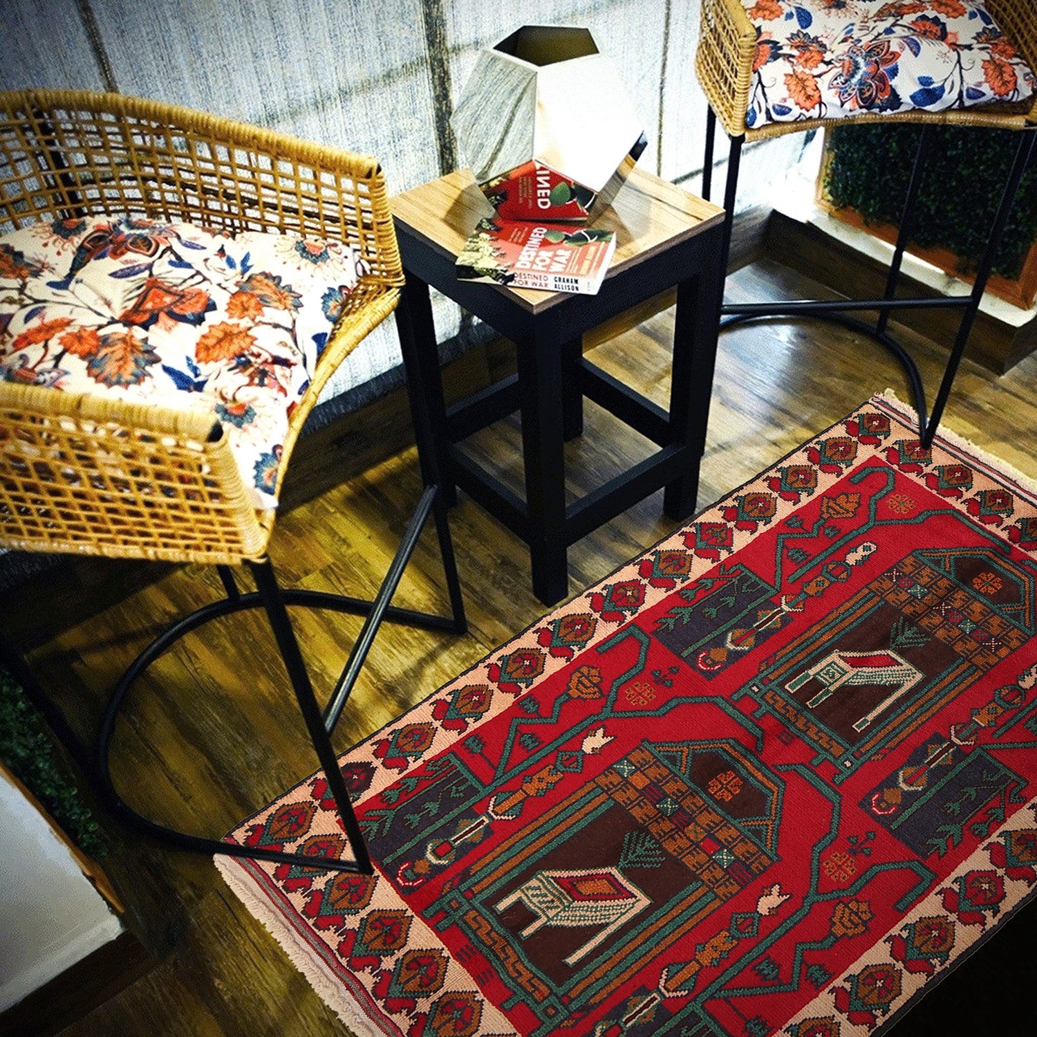 Baluchi Rug Handmade Multi Geometric 3x5 ft