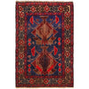 Baluchi Rug Handmade Blue Geometric 2x4 ft