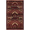 Baluchi Rug Handmade Multi Prayer Design 3x5 ft