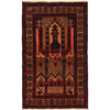 Baluchi Rug Handmade Multi Prayer Design 2x4 ft