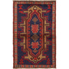 Baluchi Rug Handmade Navy Blue Geometric 3x5 ft