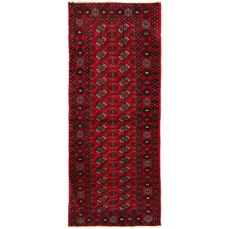 Bokhara Rug Handmade Vibrant Red Medallion 6' Runner