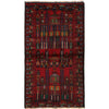 Baluchi Rug Handmade Red Prayer Design 3x5 ft