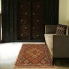 Nakhunak Kilim Area Rug Handmade Multi Geometric 2x4 ft
