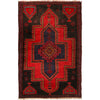Baluchi Rug Handmade Multi Geometric 3x5 ft