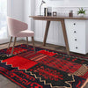 Baluchi Rug Handmade Dark Blue Floral 2x4 ft