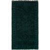 Overdyed Area Rug Handmade Blue Geometric 2x4 ft