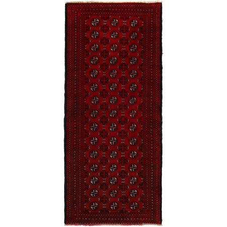 Bokhara Rug Handmade Vibrant Red Medallion 6' Runner