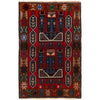 Baluchi Rug Handmade Multi Geometric 2x4 ft